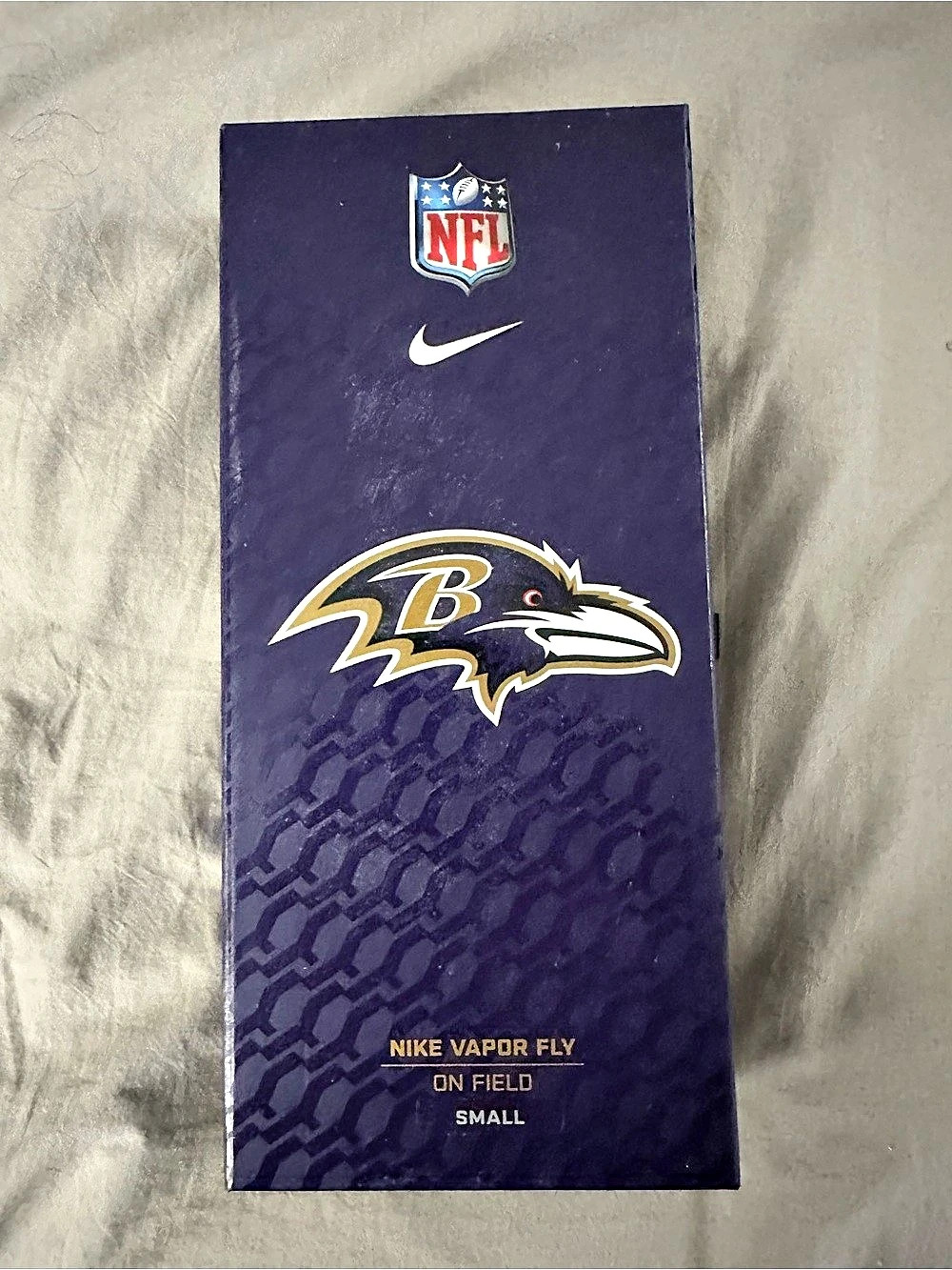 Nike Vapor Fly Ravens Football Gloves Purple Men's Small Like New